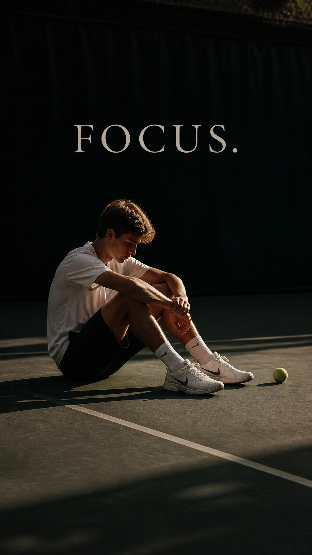 The Quiet Intensity of a Young Tennis Athlete
