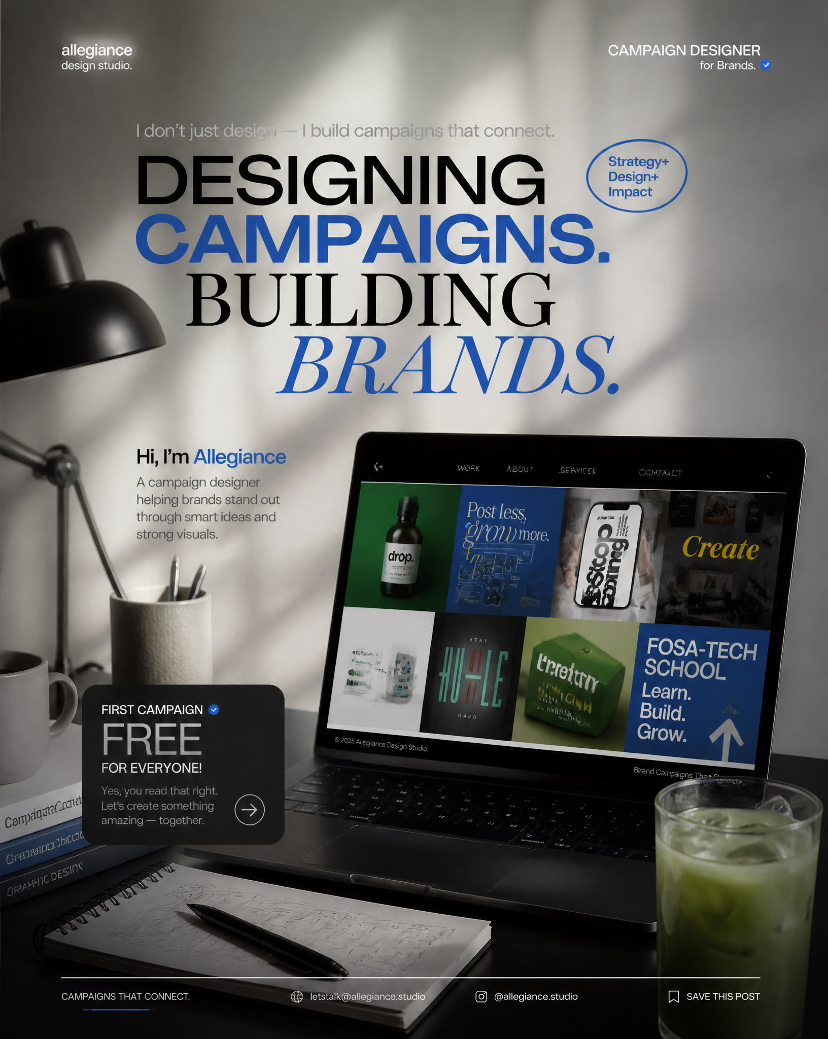 Professional Campaign Designer Portfolio Instagram Post