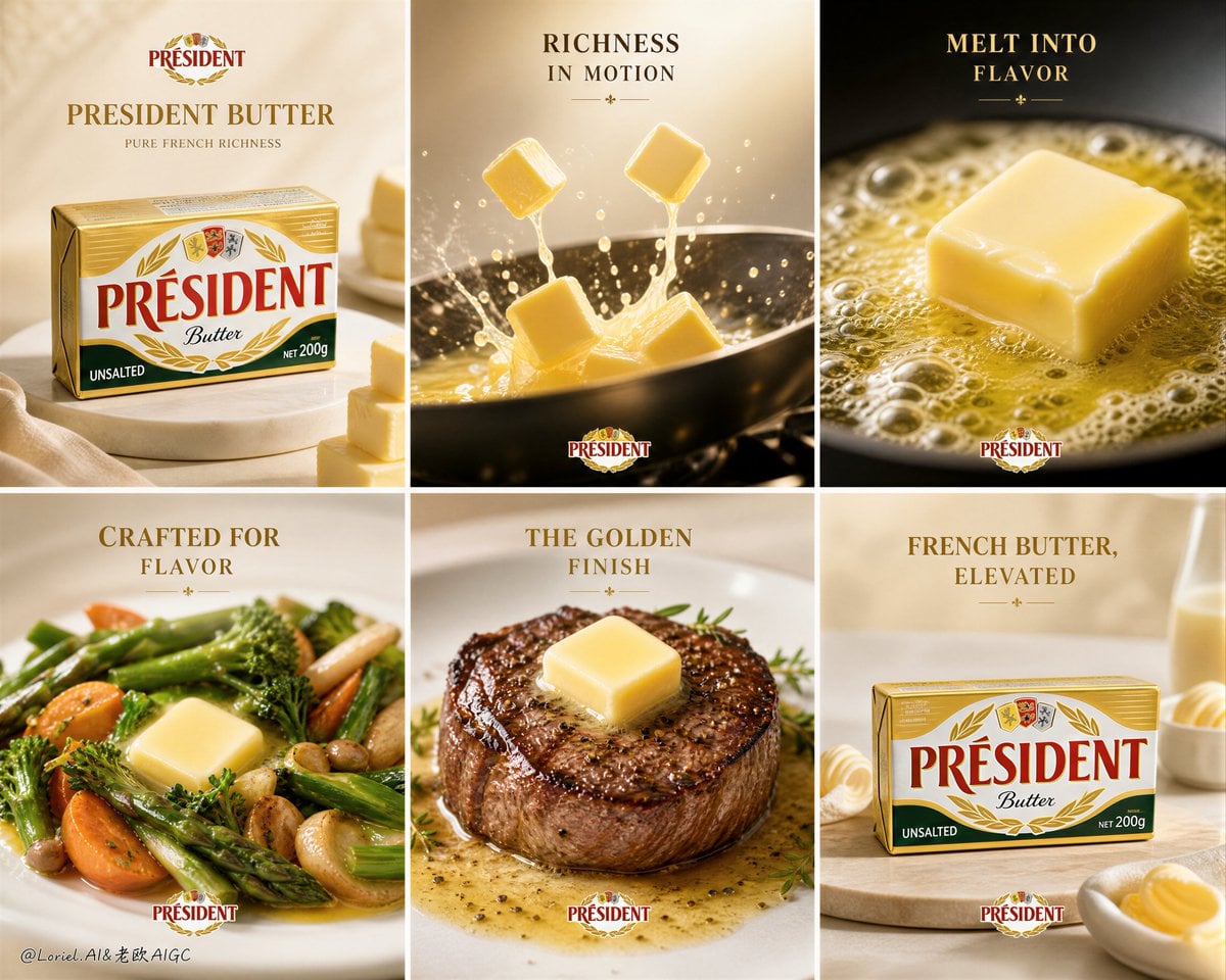 Président Butter Luxury Six-Panel Campaign Grid