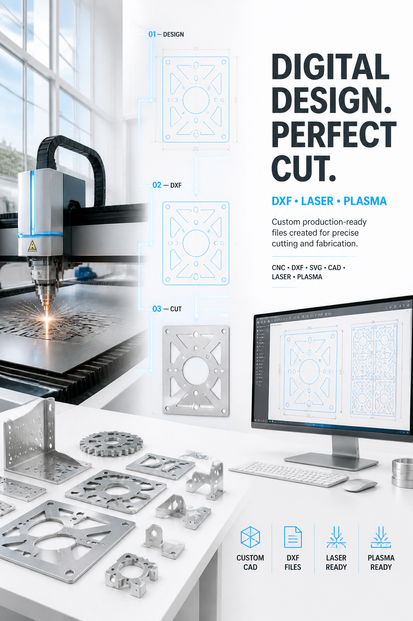 Precision CAD to CNC Fabrication Visual