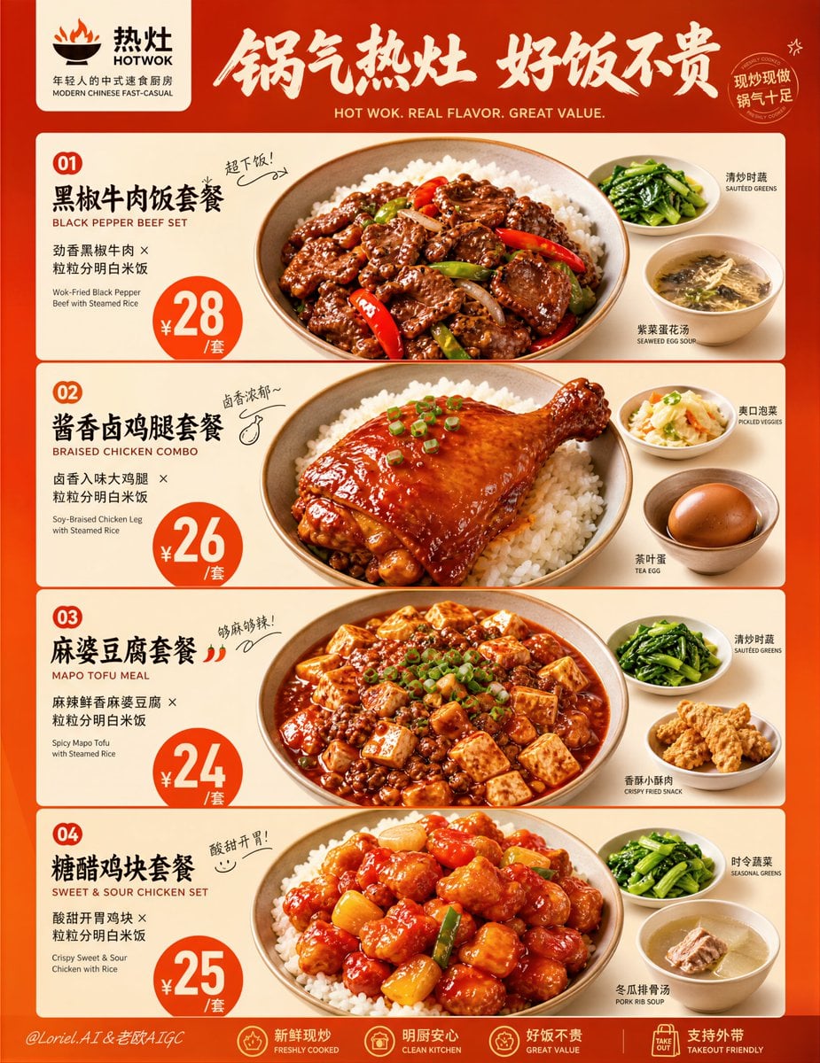 Blaze Burger Ultra-Premium 2x2 Fast-Food Campaign Grid - alternate