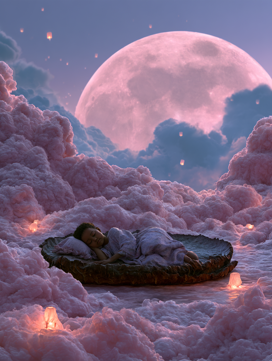 Celestial Slumber on a Pastel Lily Pad - alternate