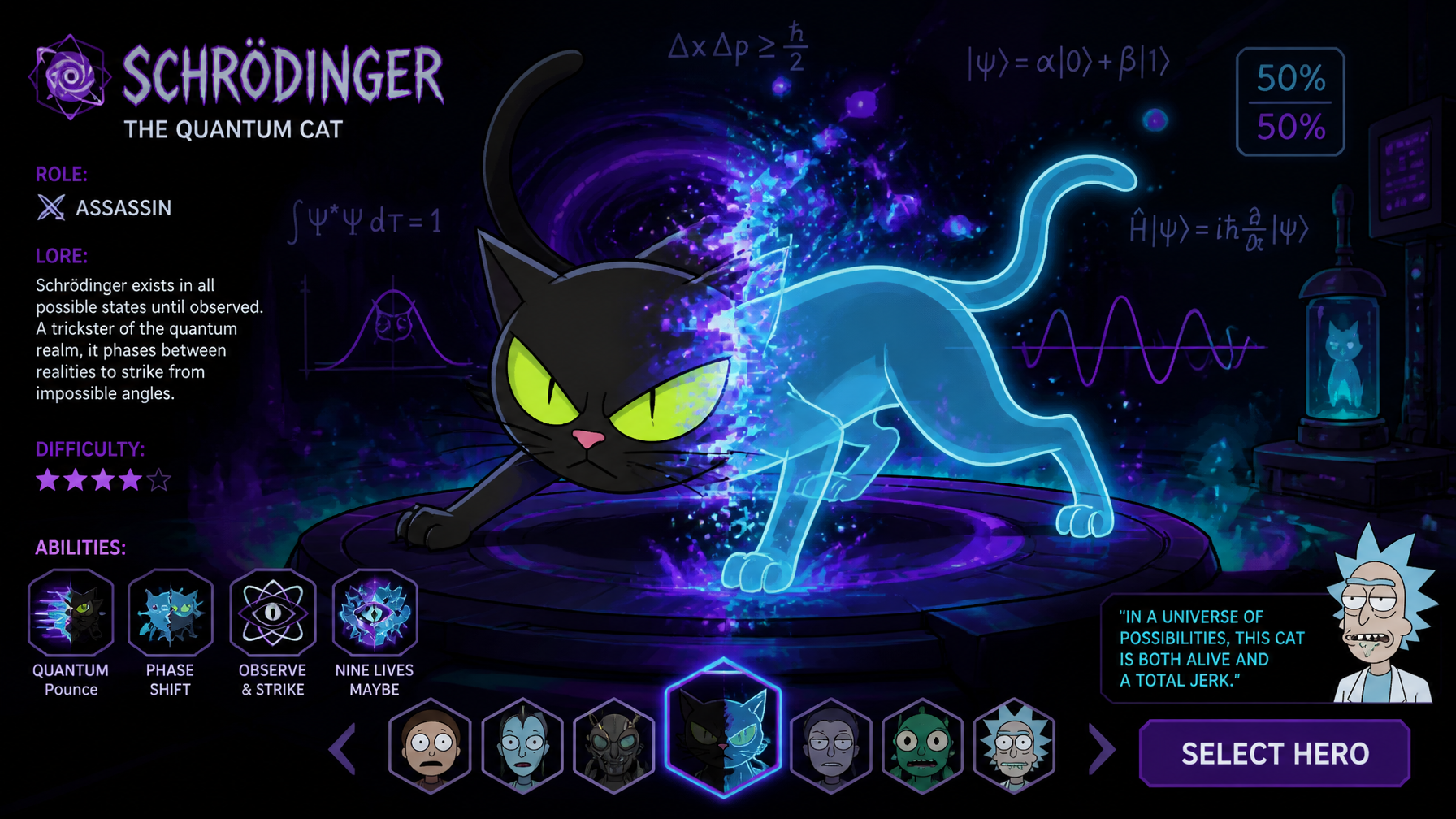 Quantum Phase Cat MOBA Hero