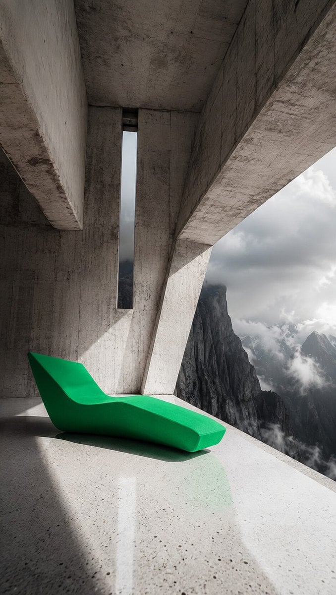Monolithic Cliffside Concrete Sanctuary - alternate