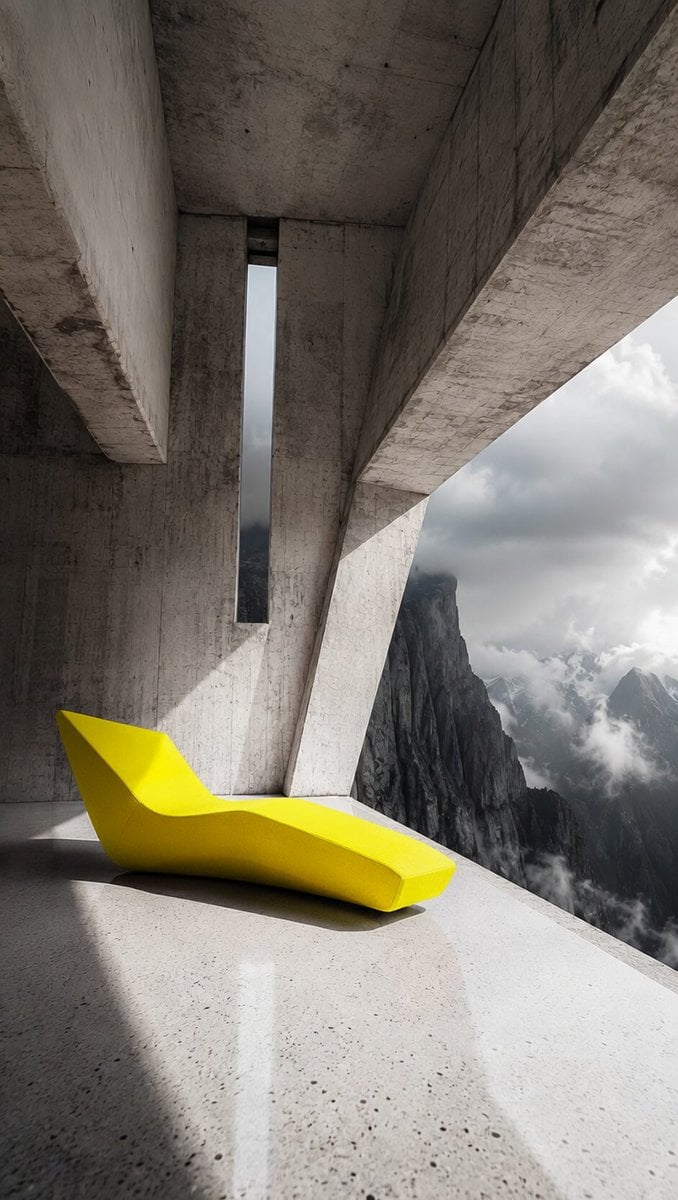 Monolithic Cliffside Concrete Sanctuary - alternate