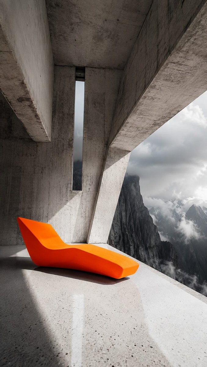 Monolithic Cliffside Concrete Sanctuary - alternate