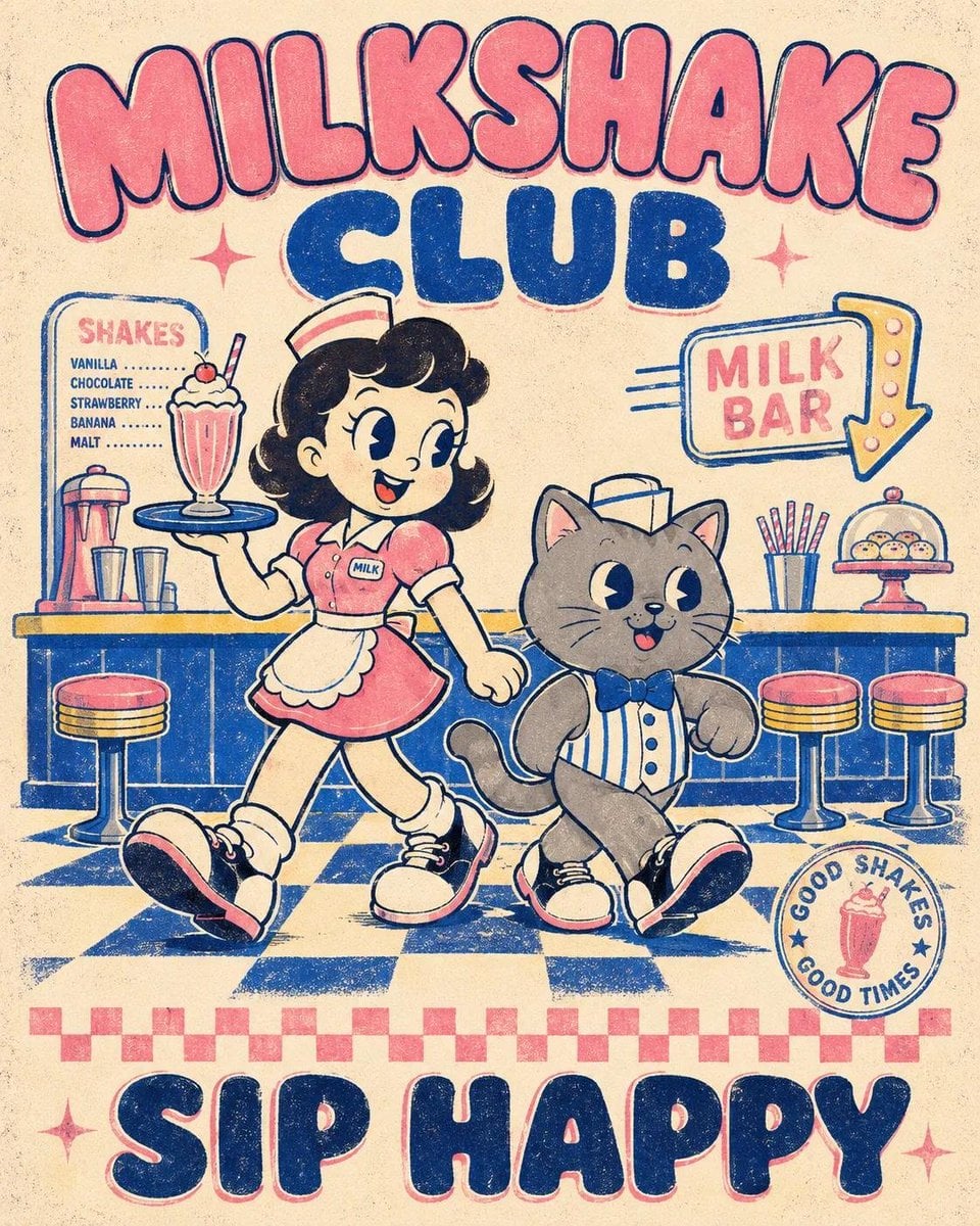 Retro Rubber Hose Mascot Screen-Print Poster - alternate