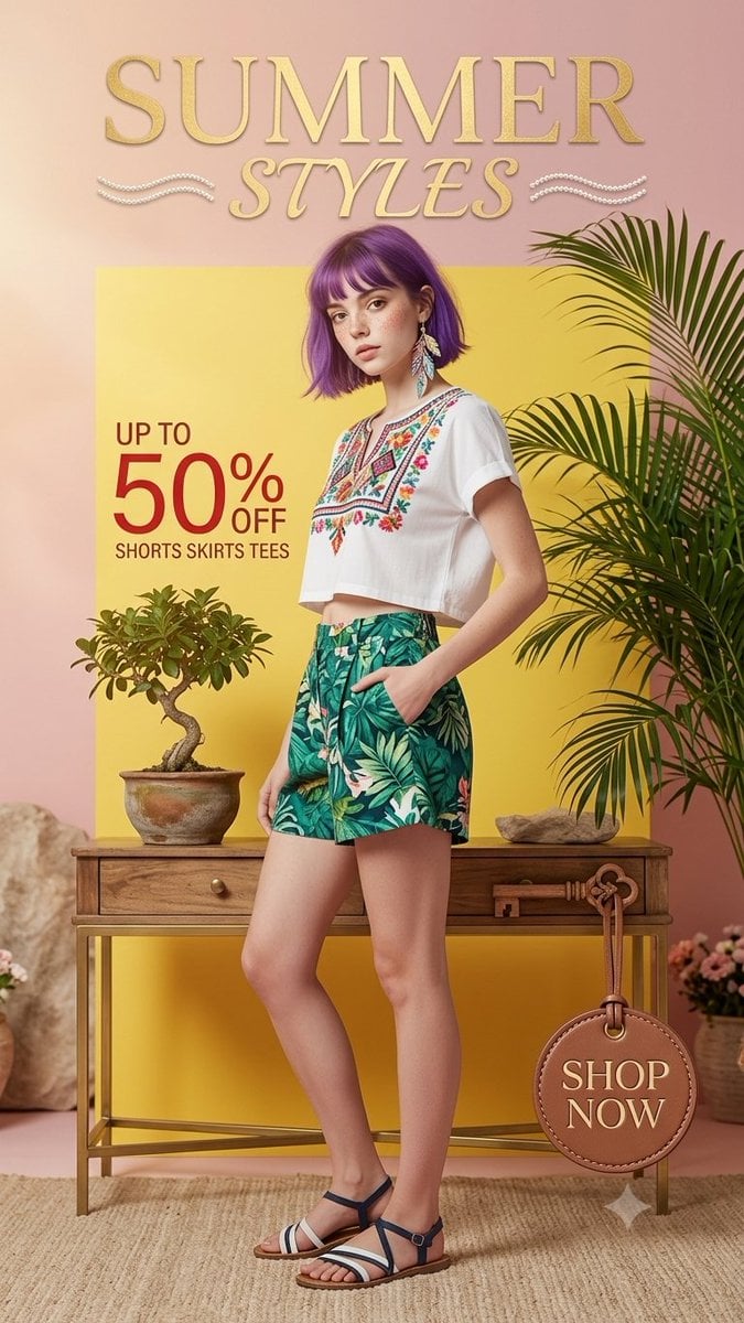 Tropical Summer Sale Fashion Editorial