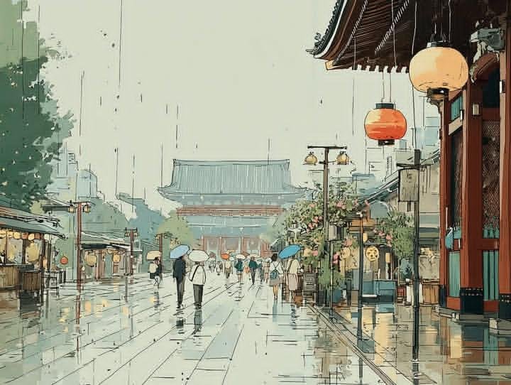 Rainy Nostalgia in Kyoto Streets