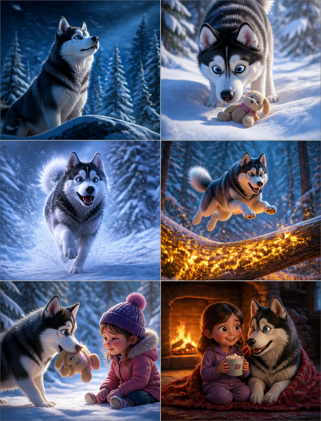 Husky's Winter Rescue Storyboard