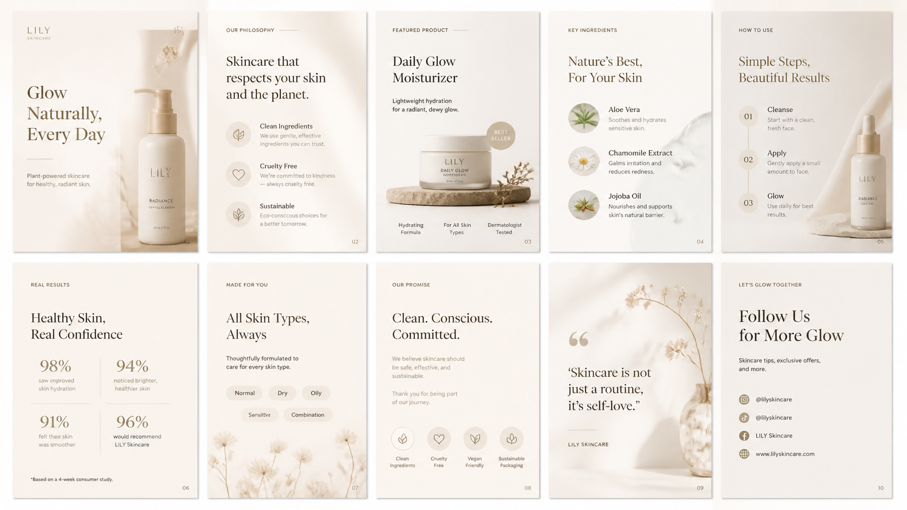 Premium Minimalist Skincare Social Media Kit