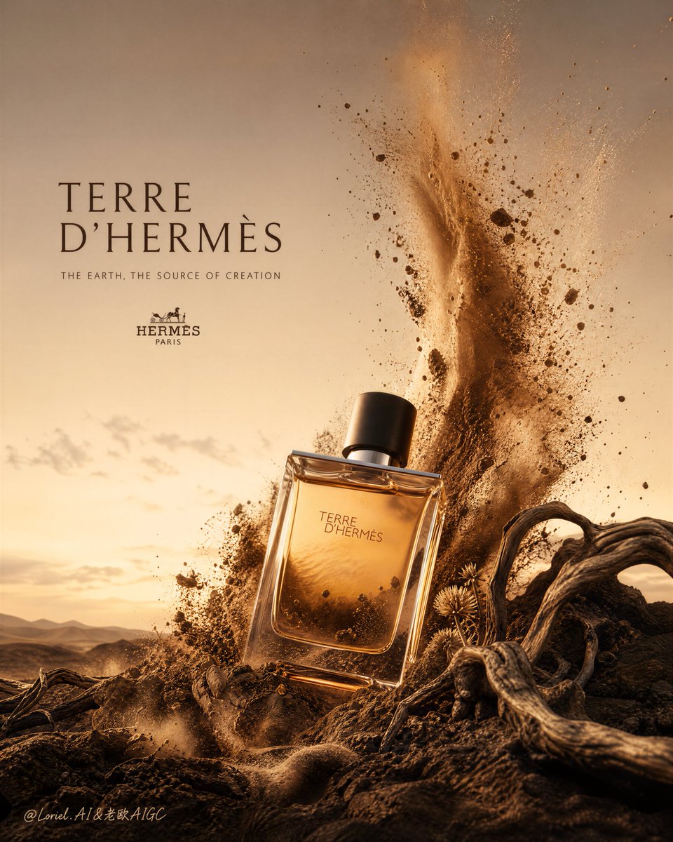 Terre d'Hermès: Elemental Earth & Sand Sculptural Poster