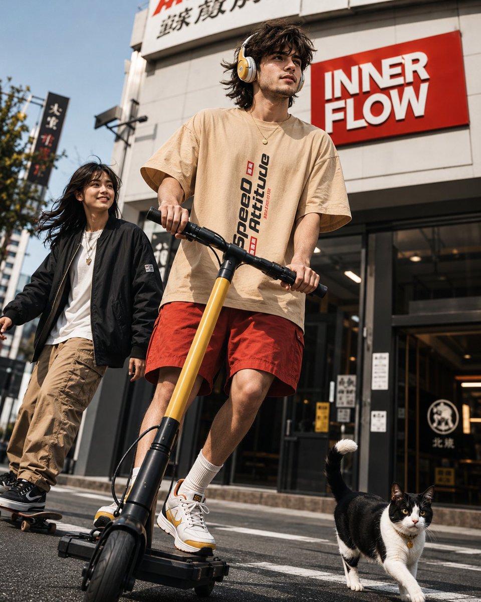 Tokyo Urban Youth: Streetwear Scooter Glide