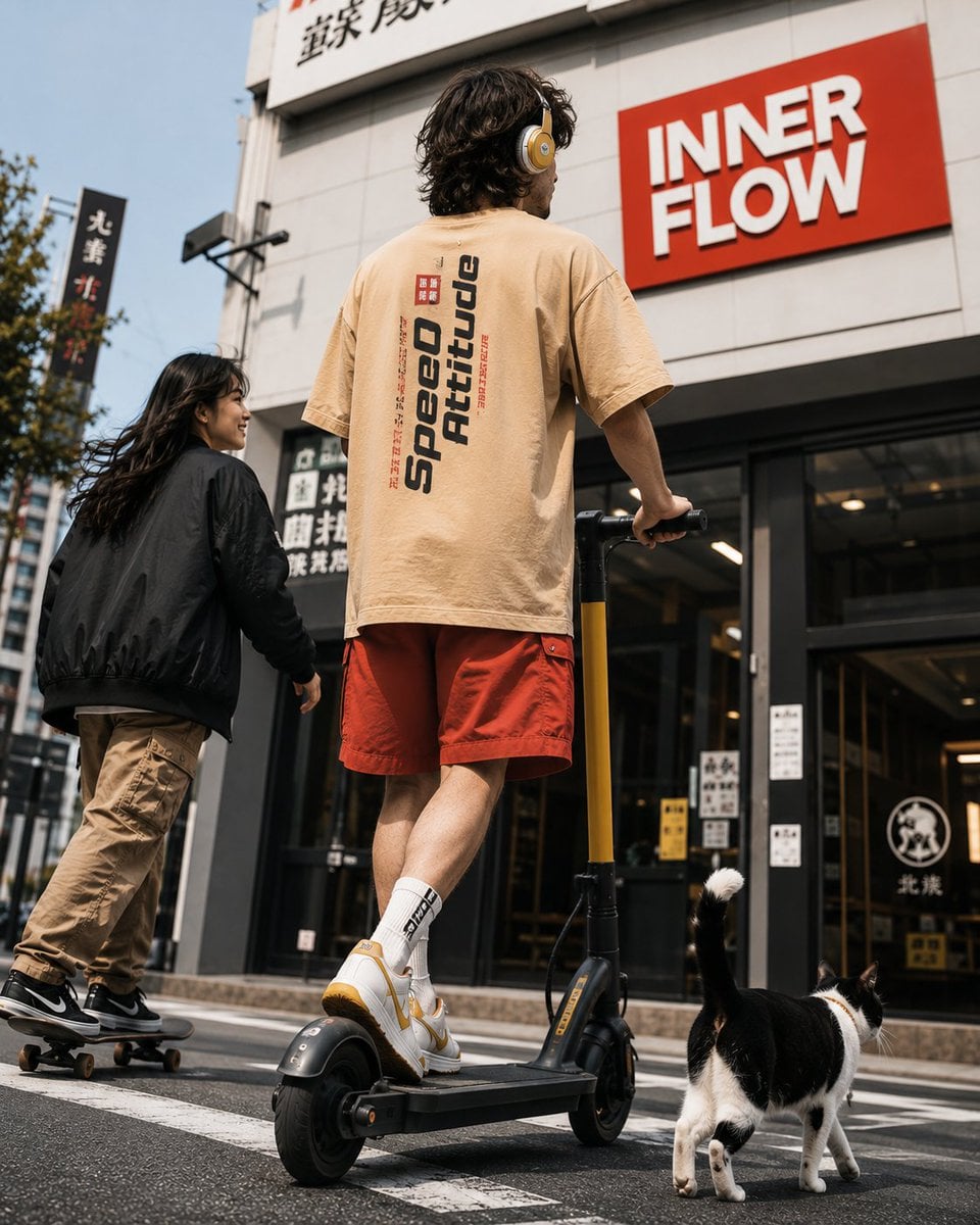 Tokyo Urban Youth: Streetwear Scooter Glide - alternate