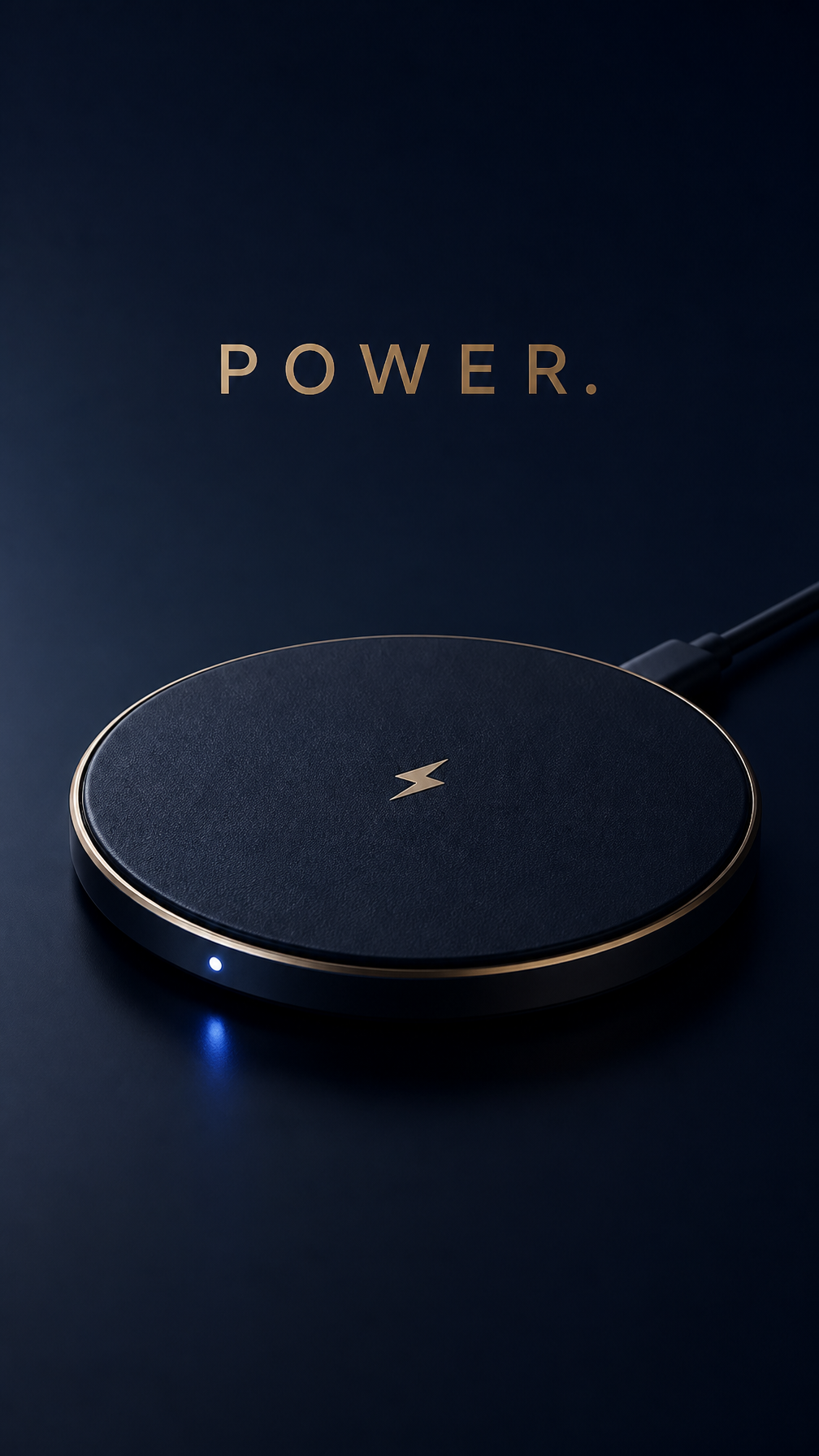 Sleek Midnight Blue Wireless Charger