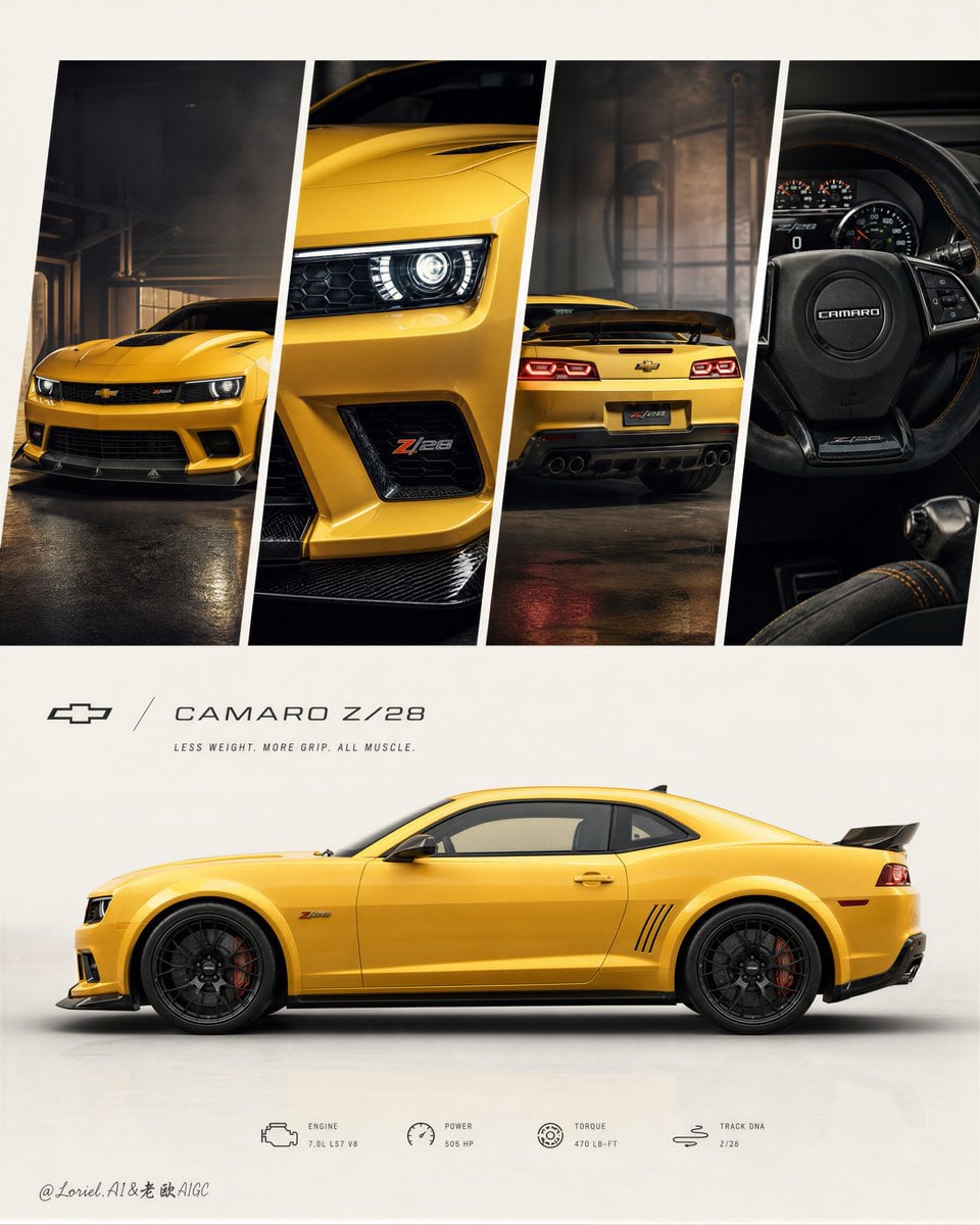 Chevrolet Camaro Z/28 Editorial Performance Layout - alternate