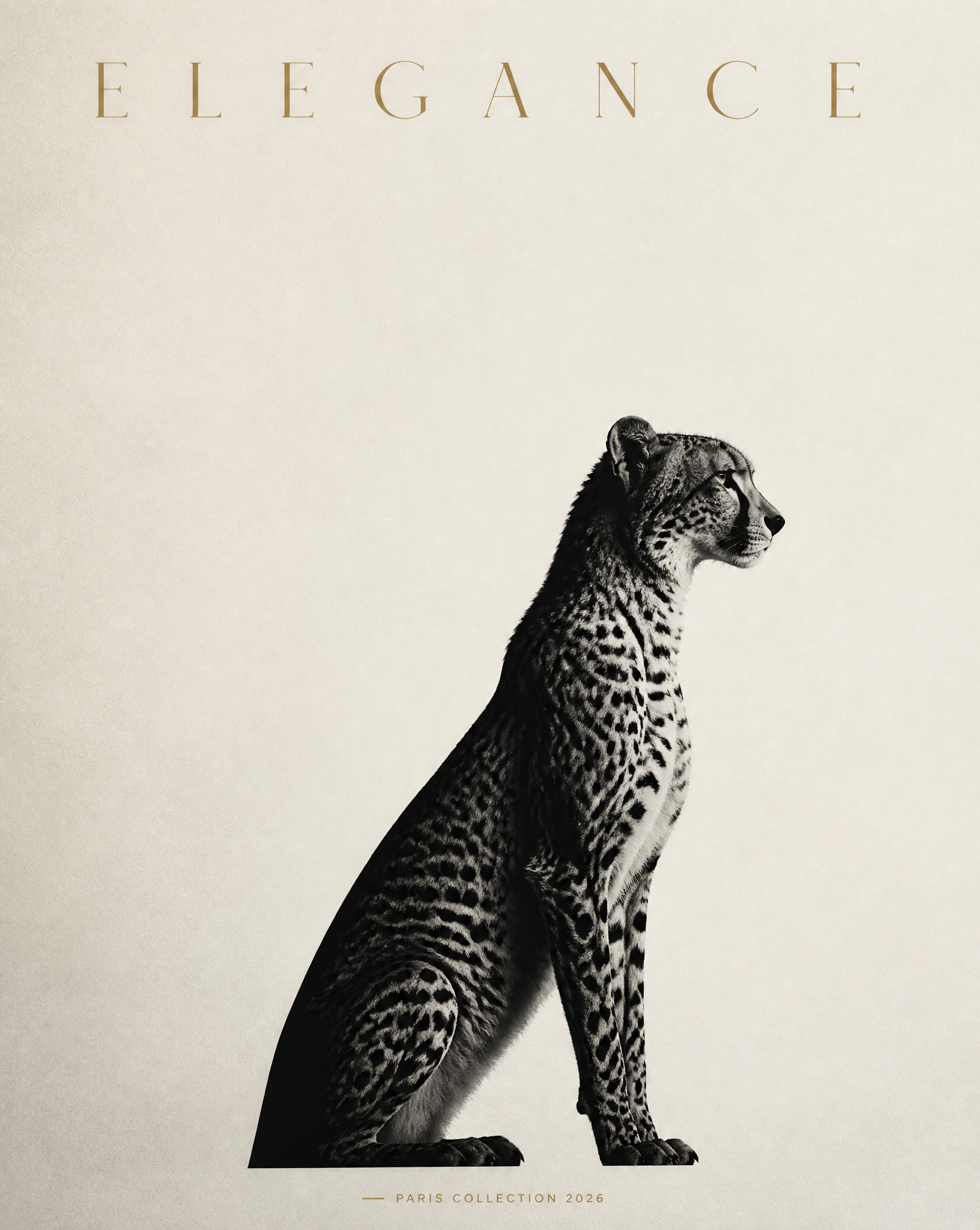 Minimalist Haute Couture Cheetah Poster