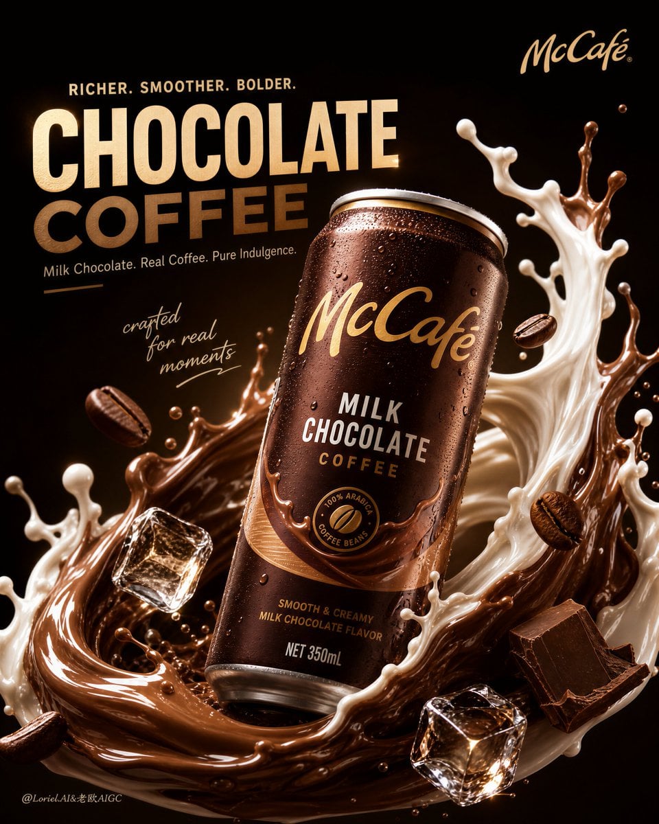 McCafé Milk Chocolate Premium Beverage Key Visual