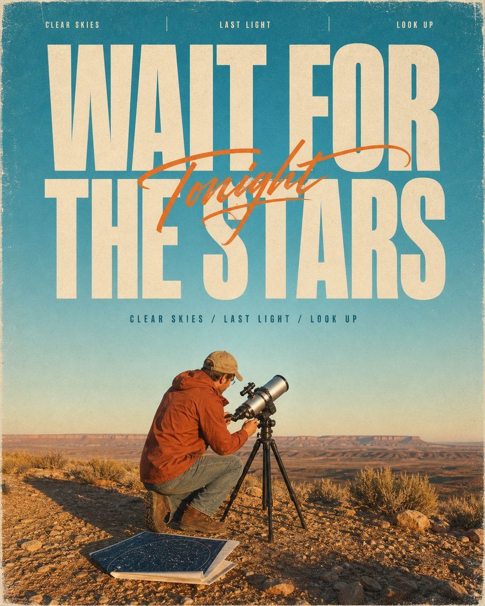 Retro Editorial Landscape Poster with Typographic Overlay - alternate
