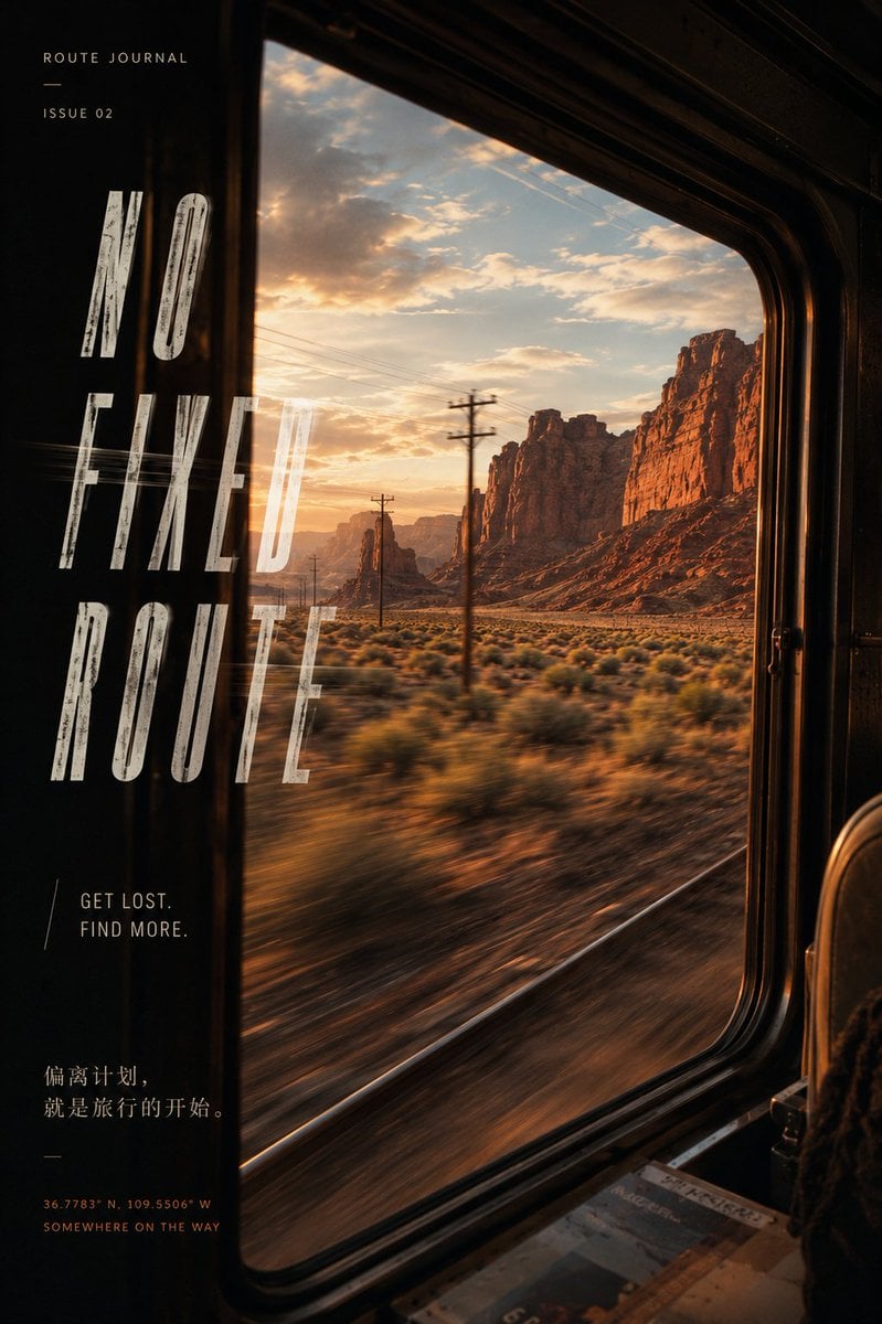 Cinematic Journey Window Narrative Poster - alternate