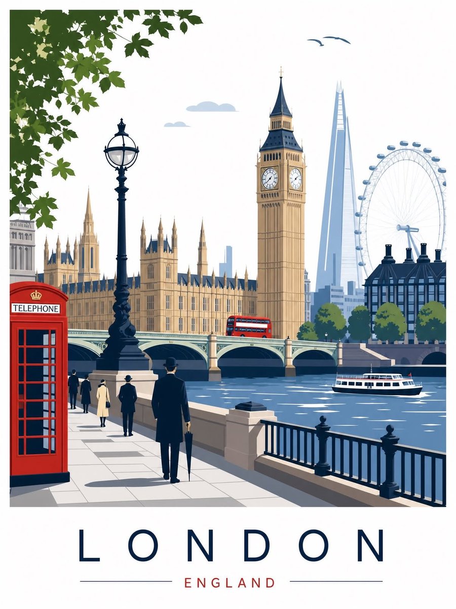 Minimalist Mid-Century Modern Travel Poster Generator - alternate