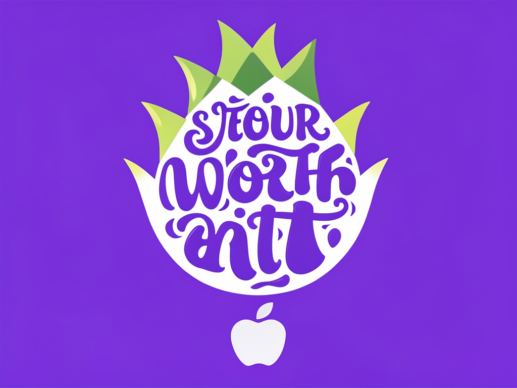 Dragon Fruit Typographic Vector Art