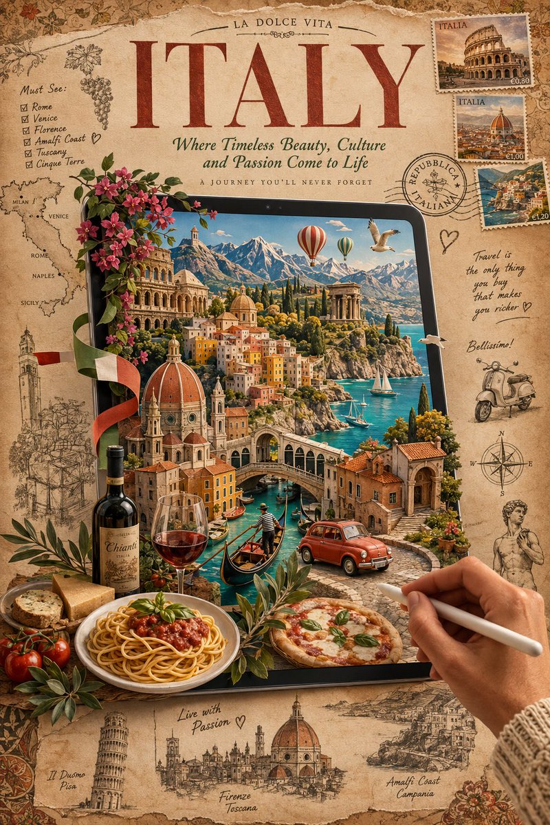 3D Papercraft Destination Voyage Poster