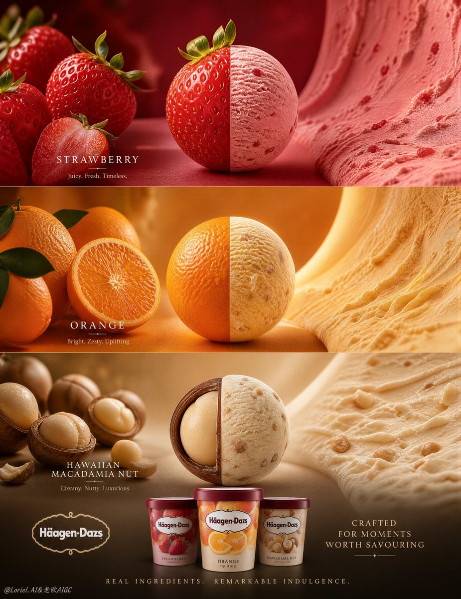 Häagen-Dazs Luxury Flavor Trilogy Poster