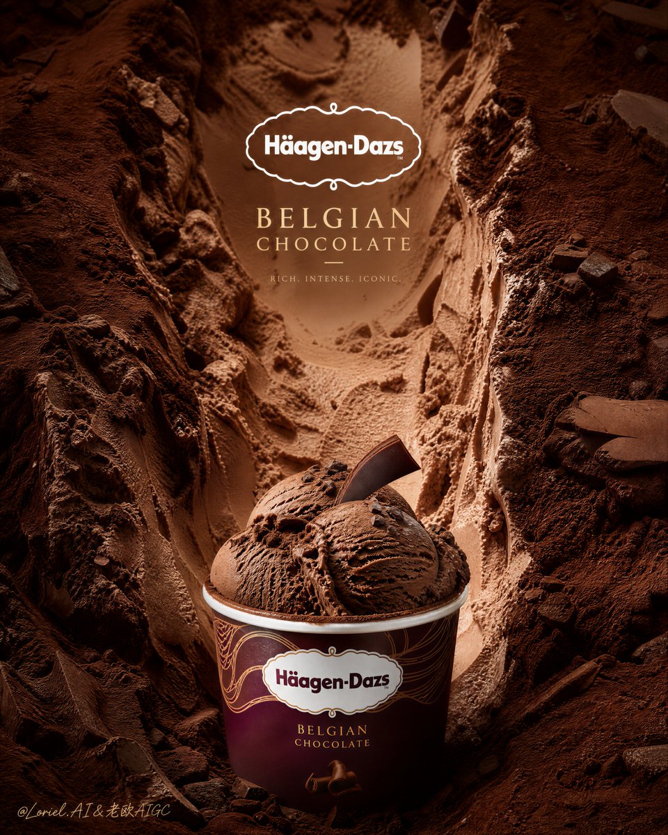 Häagen-Dazs Belgian Chocolate Sculptural Luxury Campaign