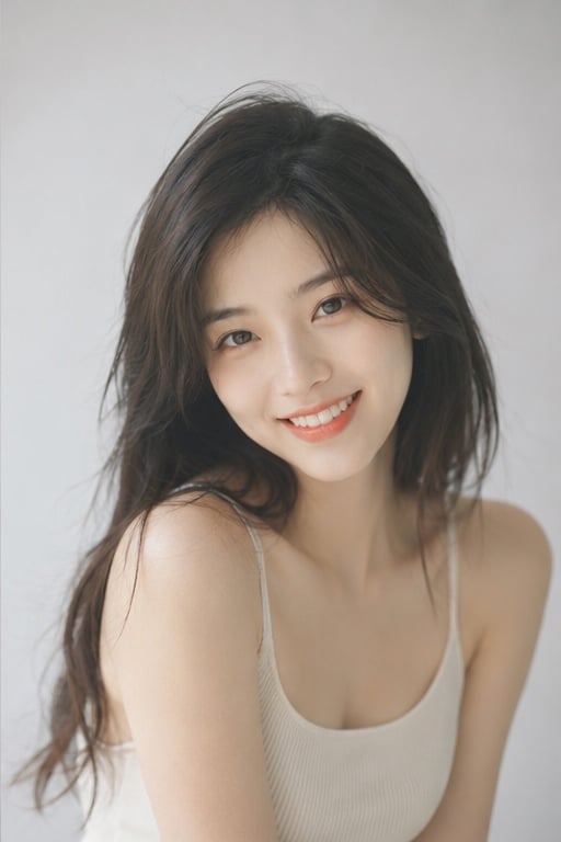 Serene East Asian Beauty in White Lace - alternate