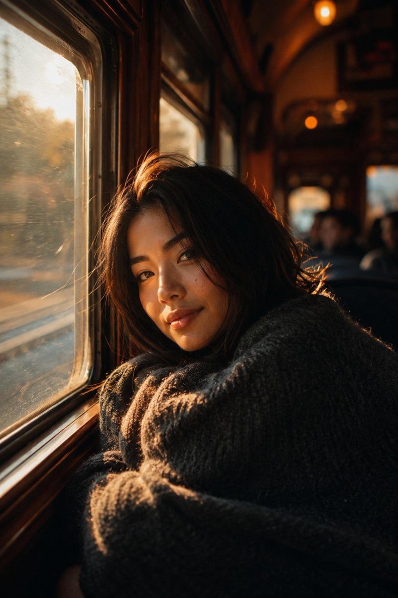 Blue Hour Urban Reflection Fashion Portrait