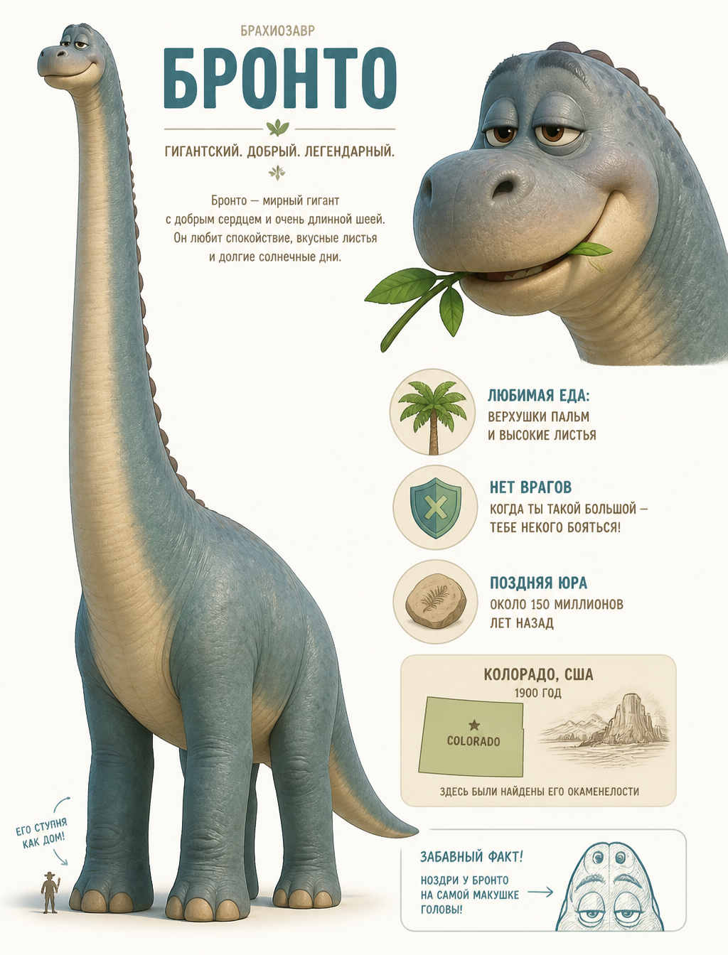 Bronto the Gentle Giant Concept Sheet
