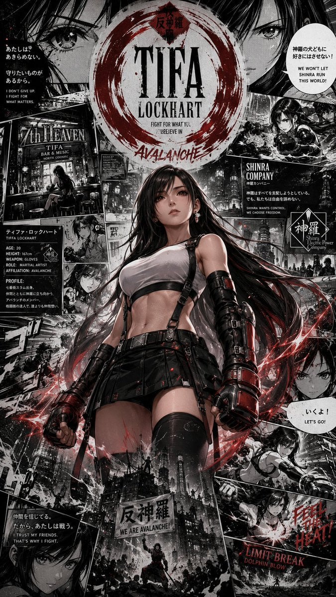 Legendary Character Manga Collage Poster - alternate