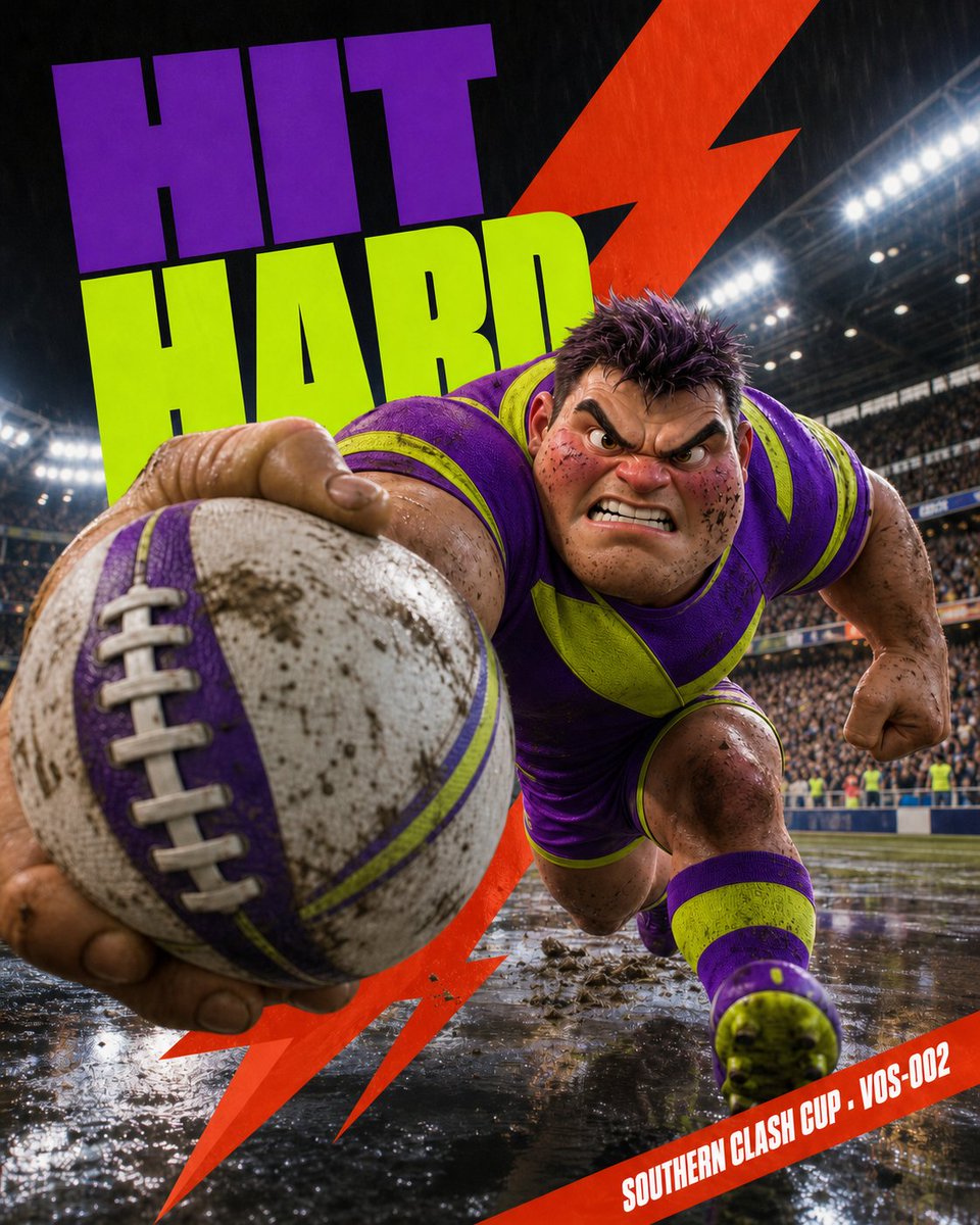 Hyper-Stylized 3D Sports Fusion Poster - alternate