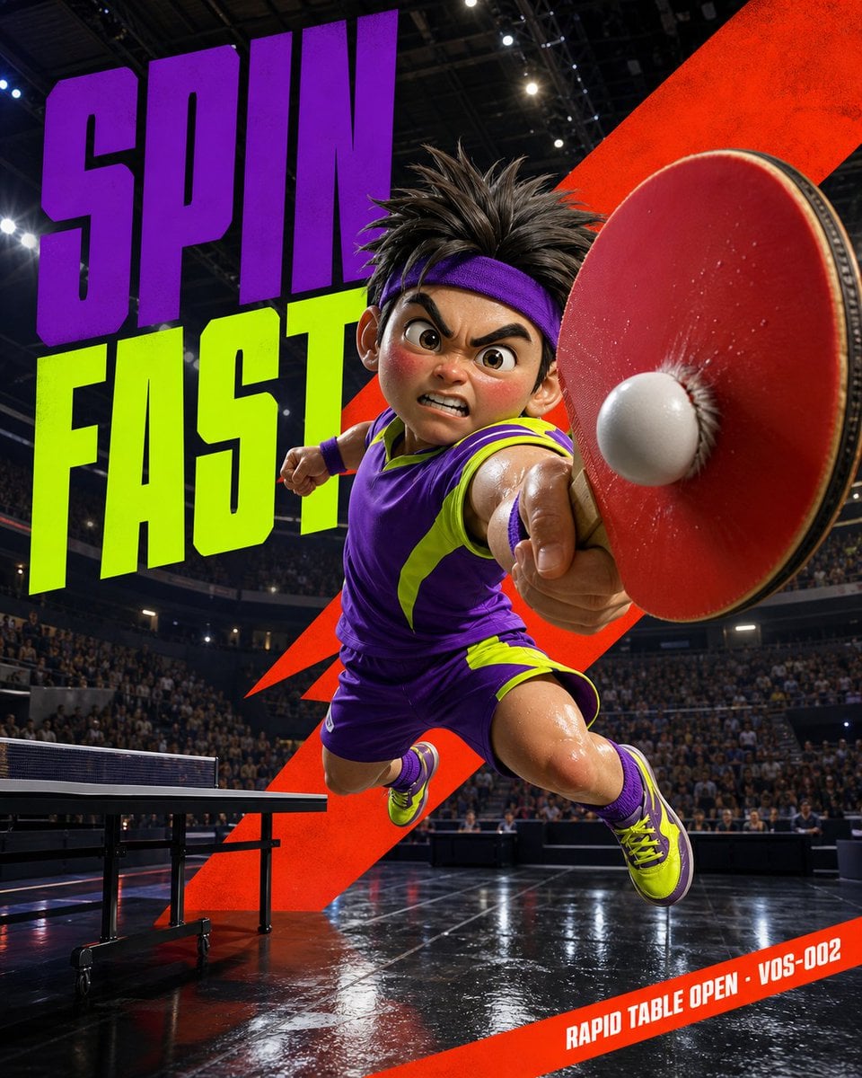 Hyper-Stylized 3D Sports Fusion Poster - alternate
