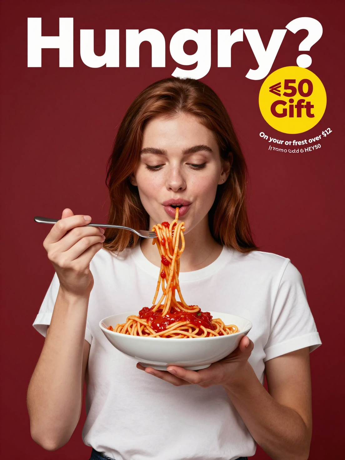 Premium Spaghetti Delivery Ad Portrait
