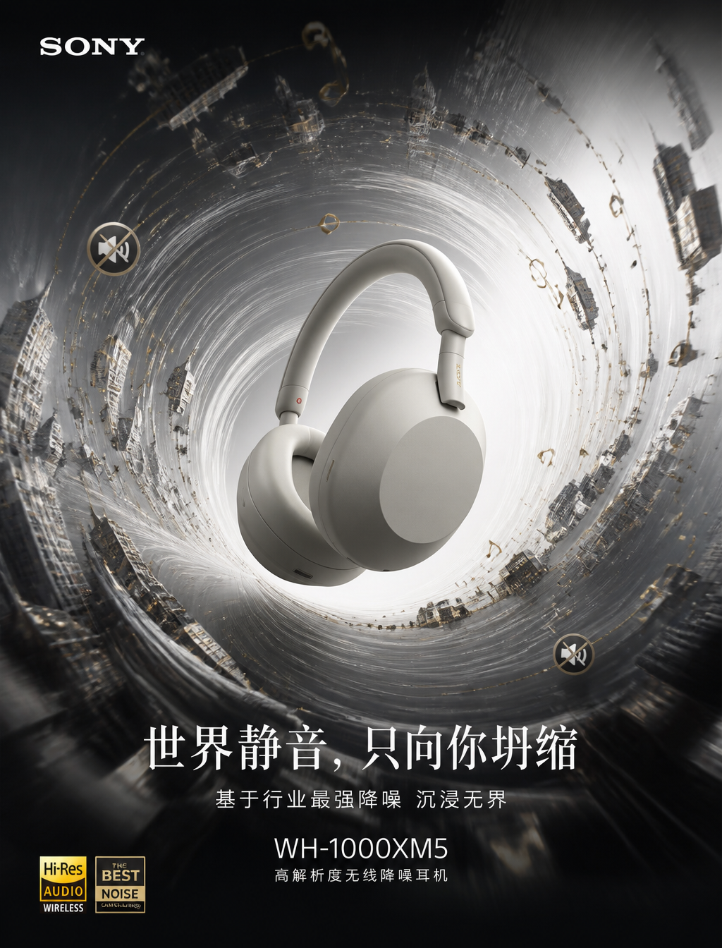 Sony WH-1000XM5 Gravitational Silence Concept
