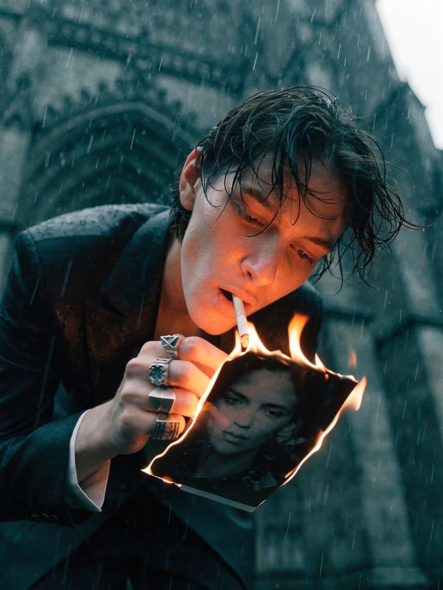 Melancholic Rain High-Fashion Editorial