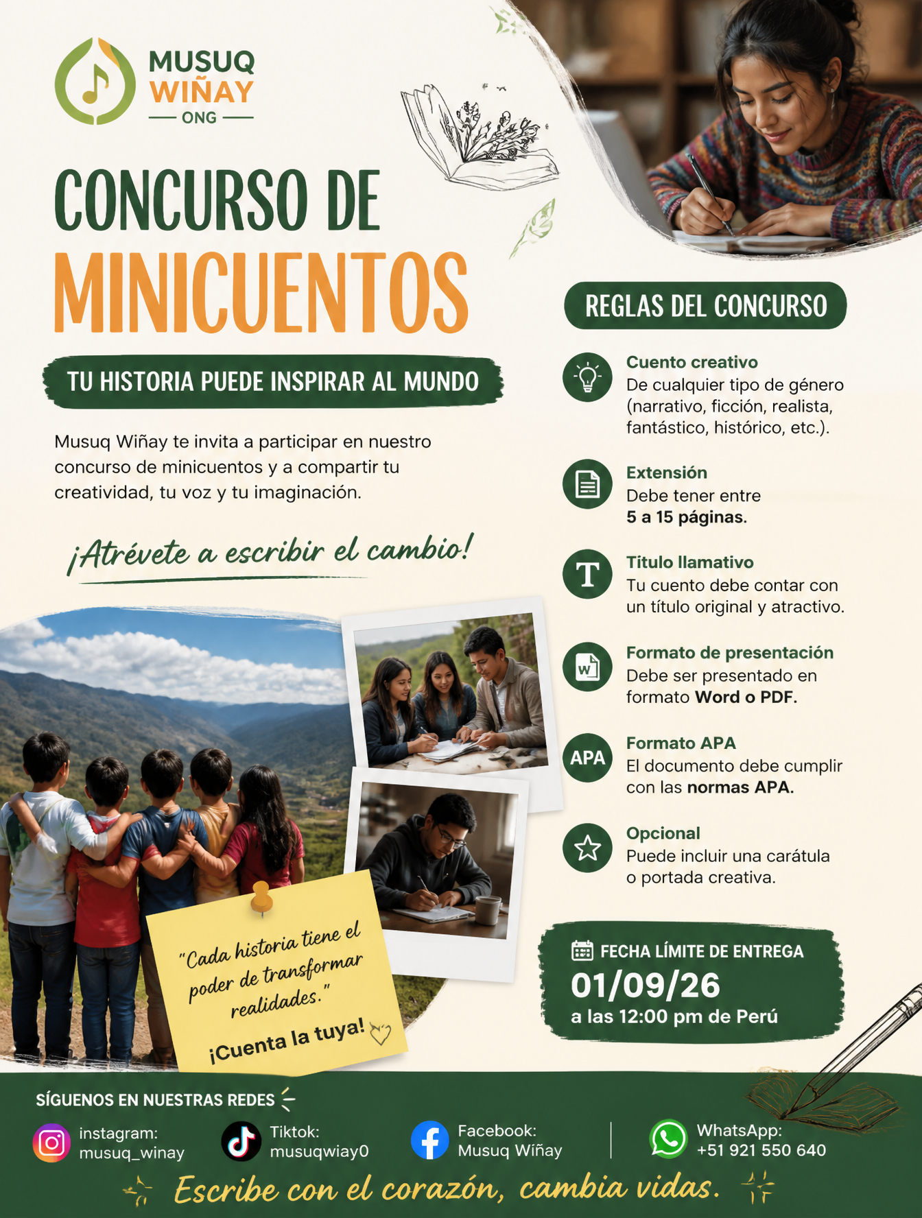 Musuq Wiñay Short Story Contest Announcement