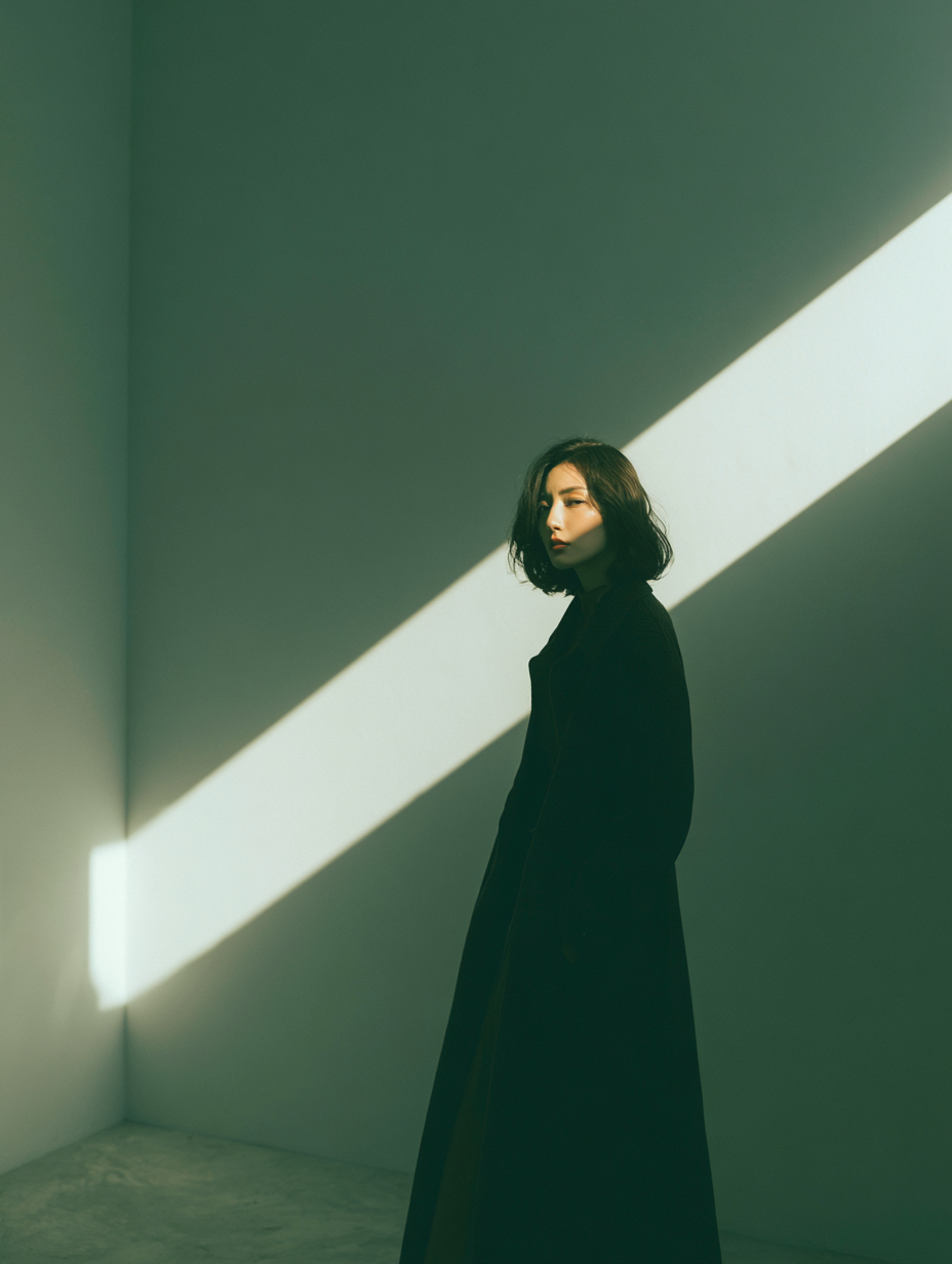 Introspective Silhouette in Ethereal Light