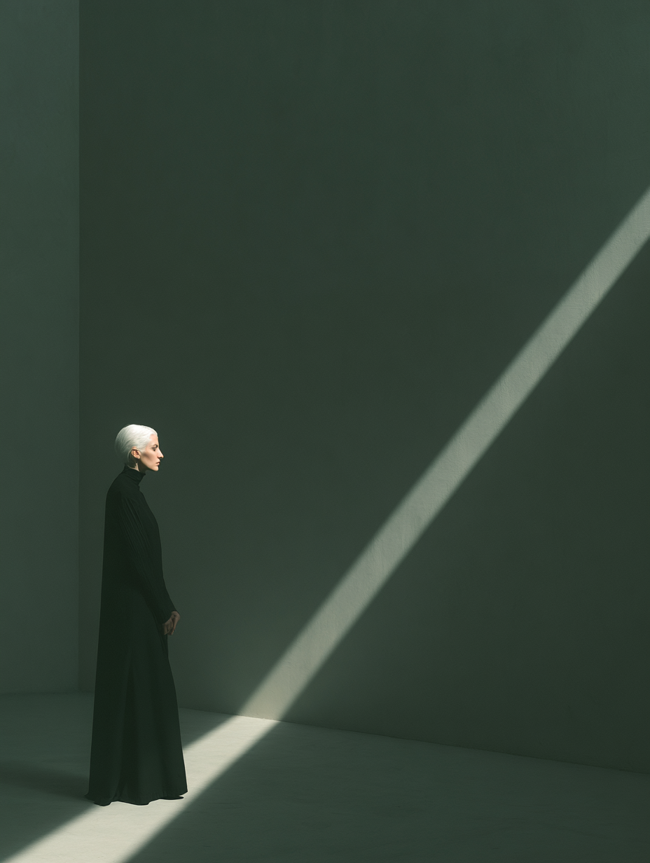 Introspective Silhouette in Ethereal Light - alternate