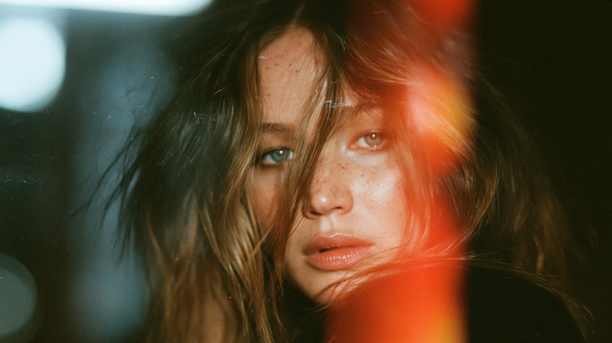 Vintage Analog Portrait of Jennifer Lawrence - alternate