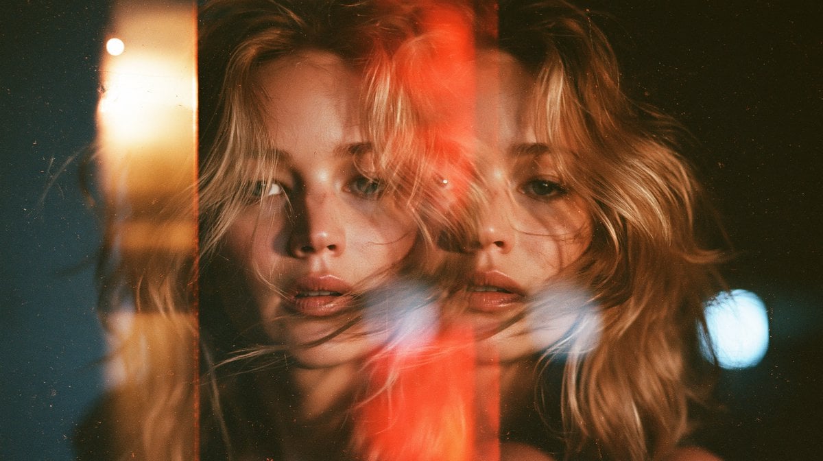Vintage Analog Portrait of Jennifer Lawrence - alternate