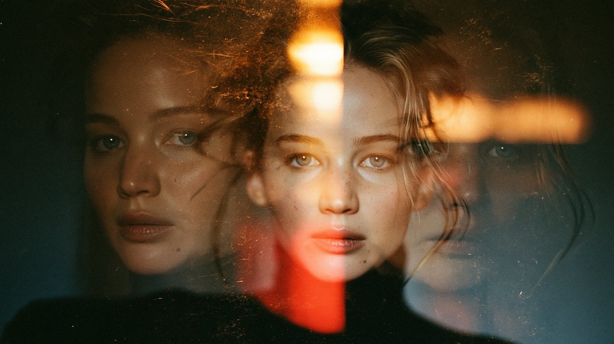 Vintage Analog Portrait of Jennifer Lawrence - alternate