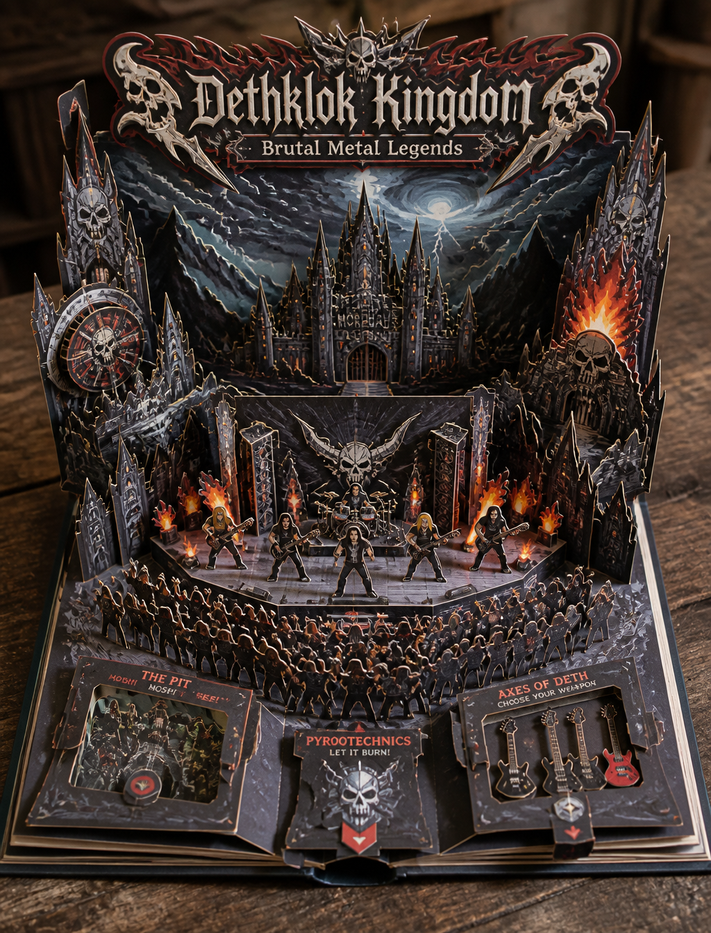 Dethklok Gothic Papercraft Diorama