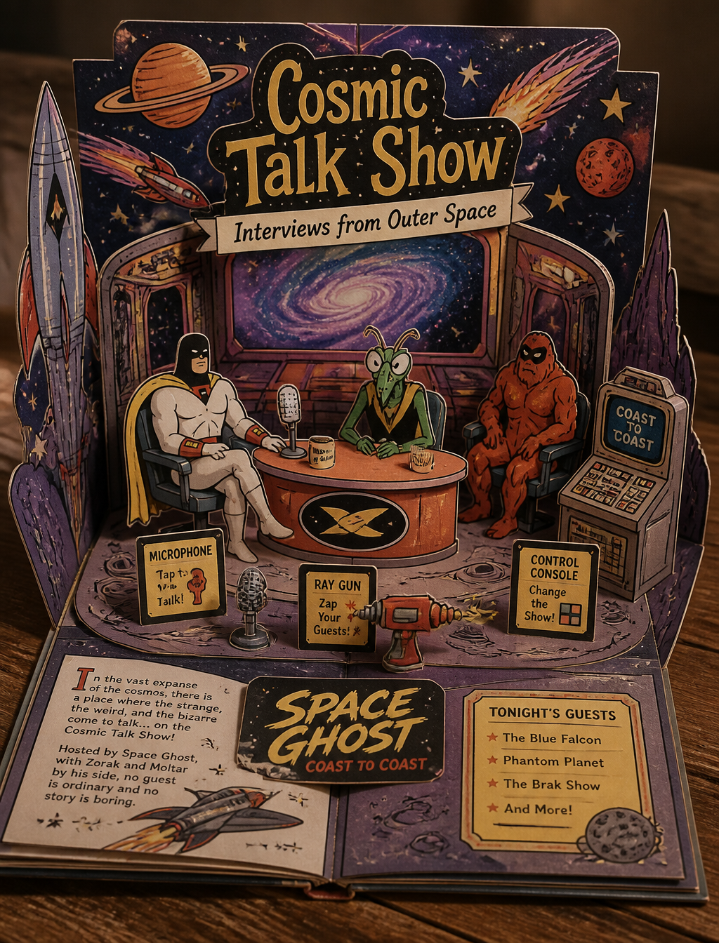 Cosmic Talk Show 3D Papercraft Diorama
