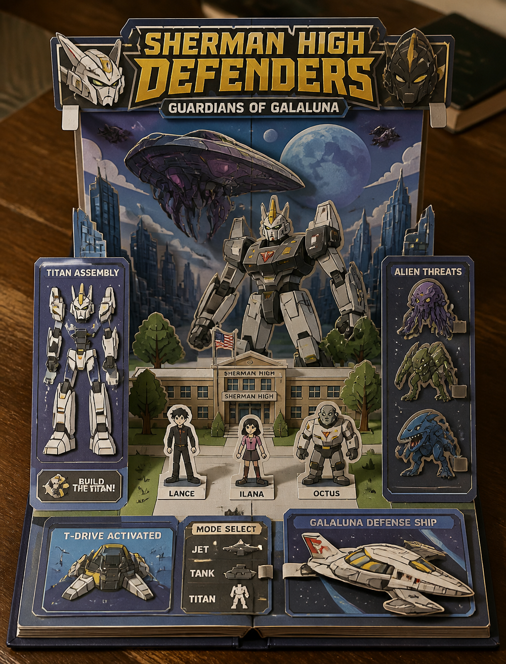 Sym-Bionic Titan Papercraft Diorama Storybook