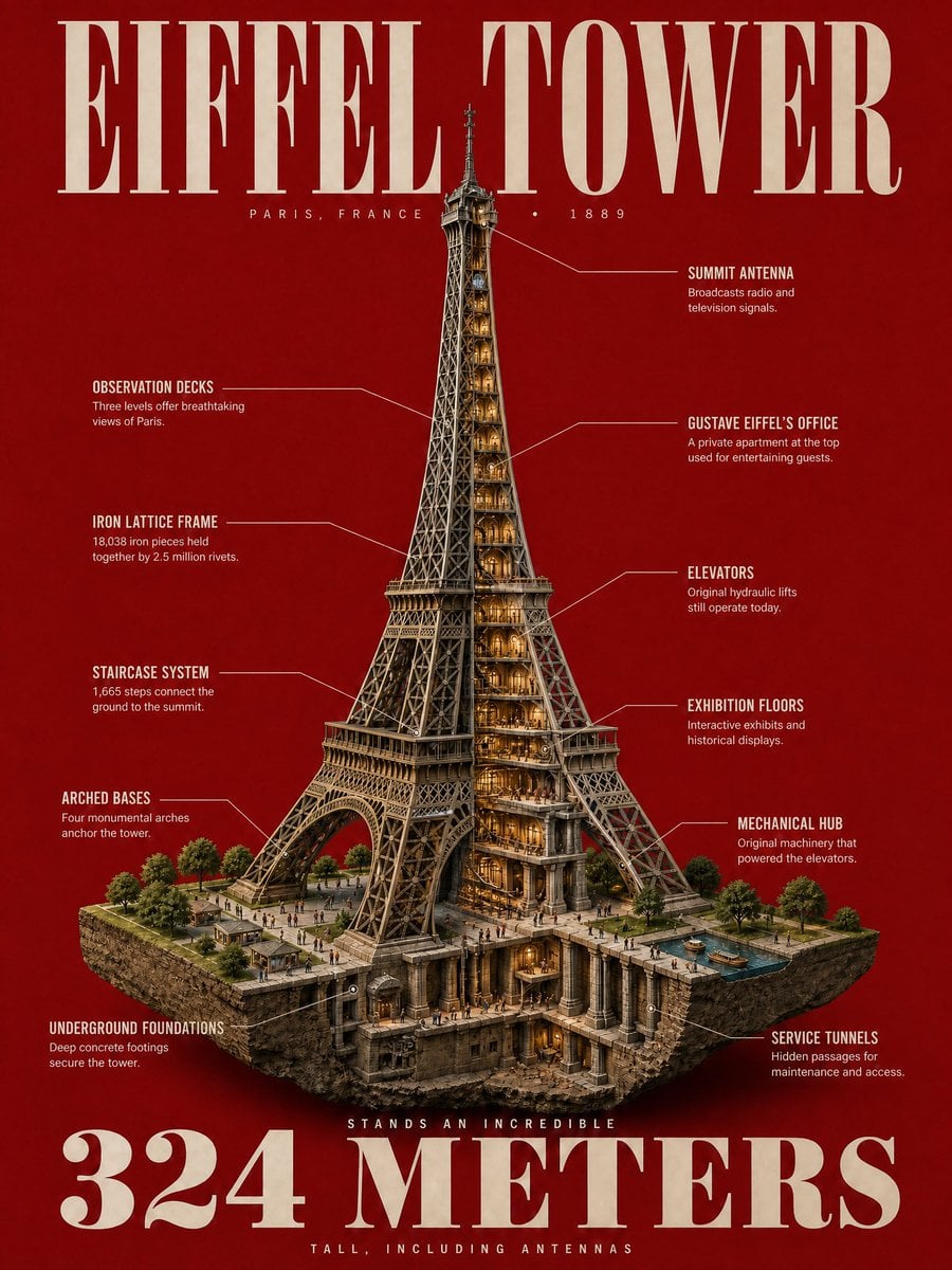 Hyper-Detailed Architectural Cutaway Diorama Poster