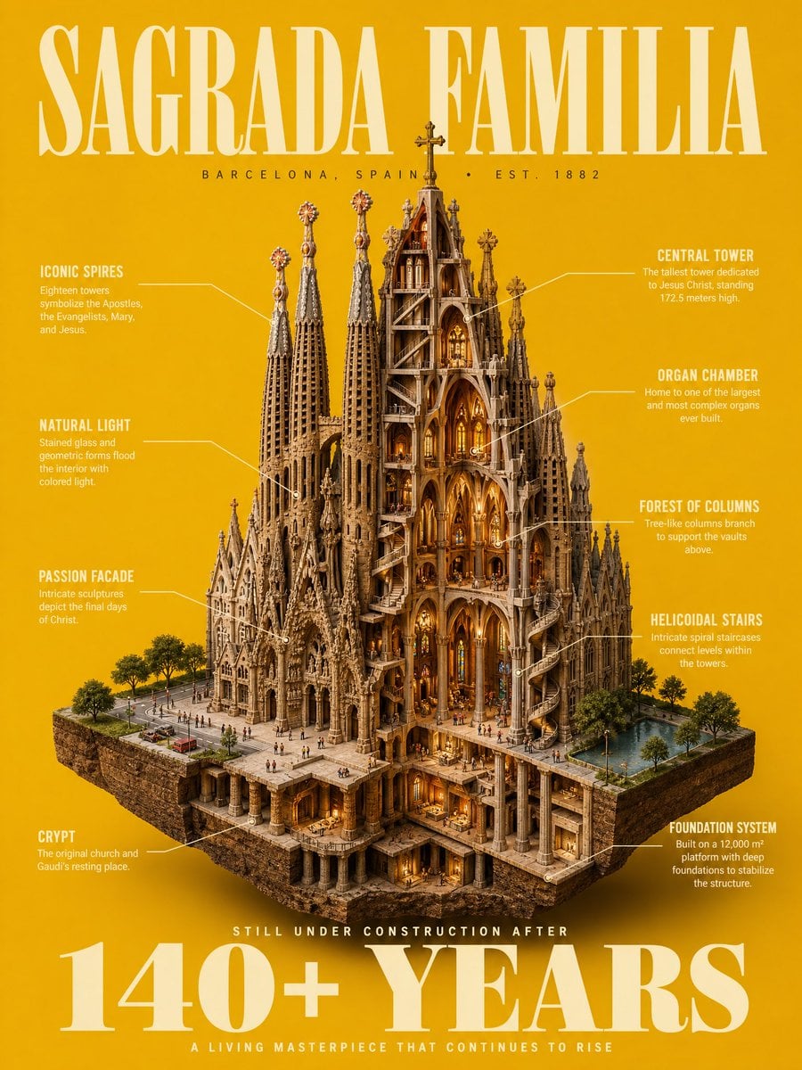Hyper-Detailed Architectural Cutaway Diorama Poster - alternate