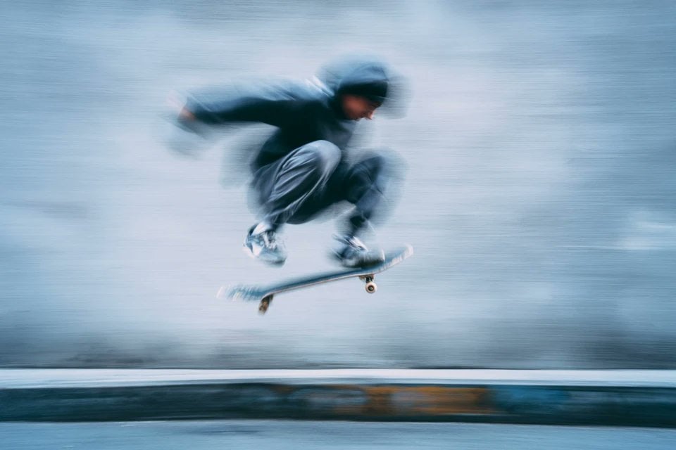 Dynamic Motion Silhouette in Sportswear
